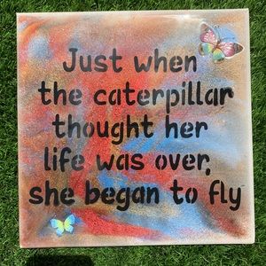Inspirational/ Butterfly Wall Art/Resin Home Decor